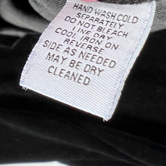 Made For Impulse Black Velvet Dress Stretchy Zip Back Long Sleeve Women's Small - Picture 8 of 8